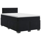 Boxspringbed met matras zwart 120x190 cm fluweel