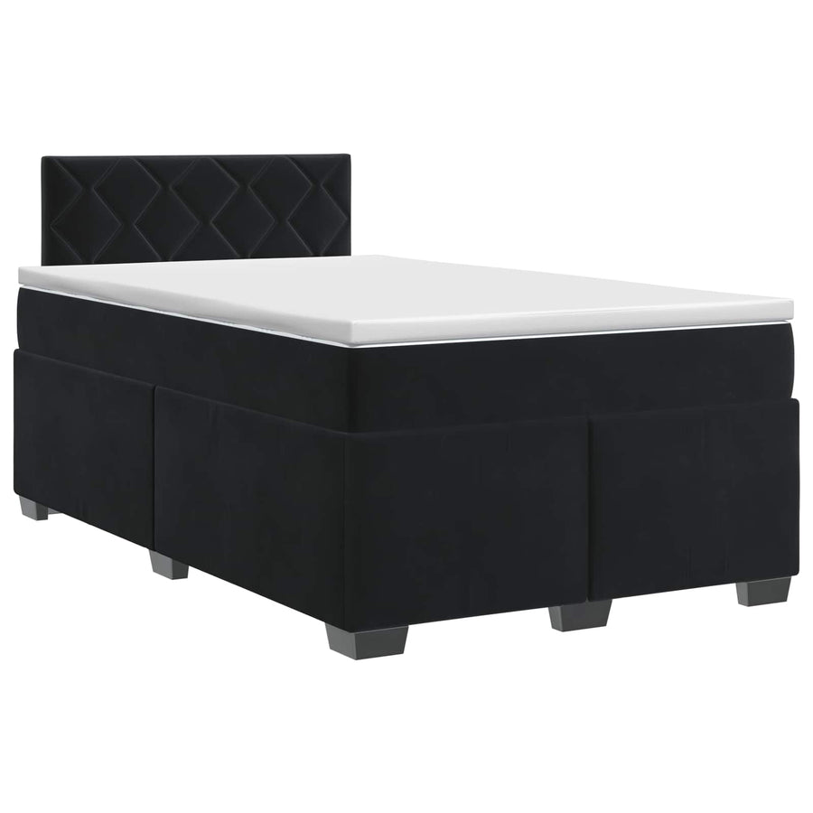 Boxspringbed met matras Zwart 120 x 190 cm Fluweel