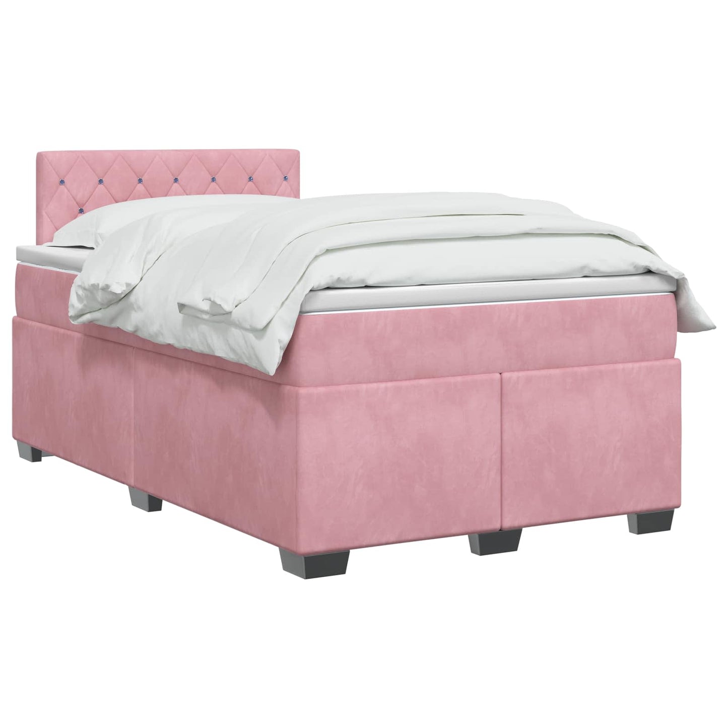 Boxspringbed met matras Roze 120 x 200 cm Fluweel