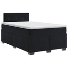 Boxspringbed 120x200 cm zwart fluweel