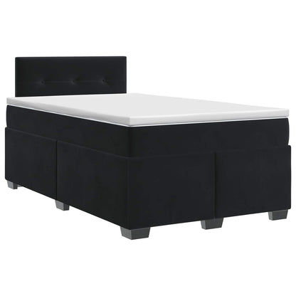 Boxspringbed met matras Zwart 120 x 200 cm Fluweel