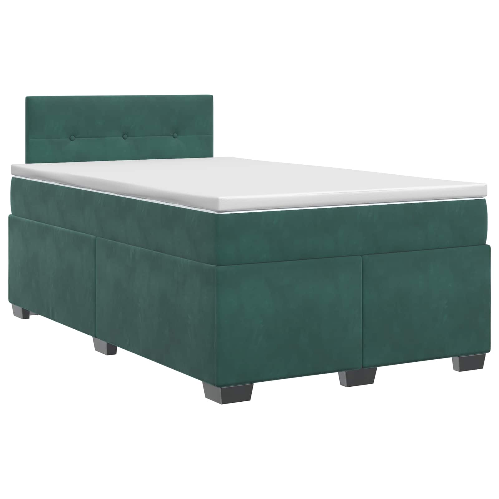Boxspringbed met matras Donkergroen 120 x 200 cm Fluweel