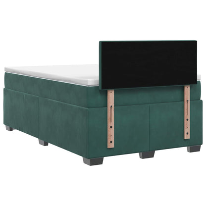 Boxspringbed met matras Donkergroen 120 x 200 cm Fluweel
