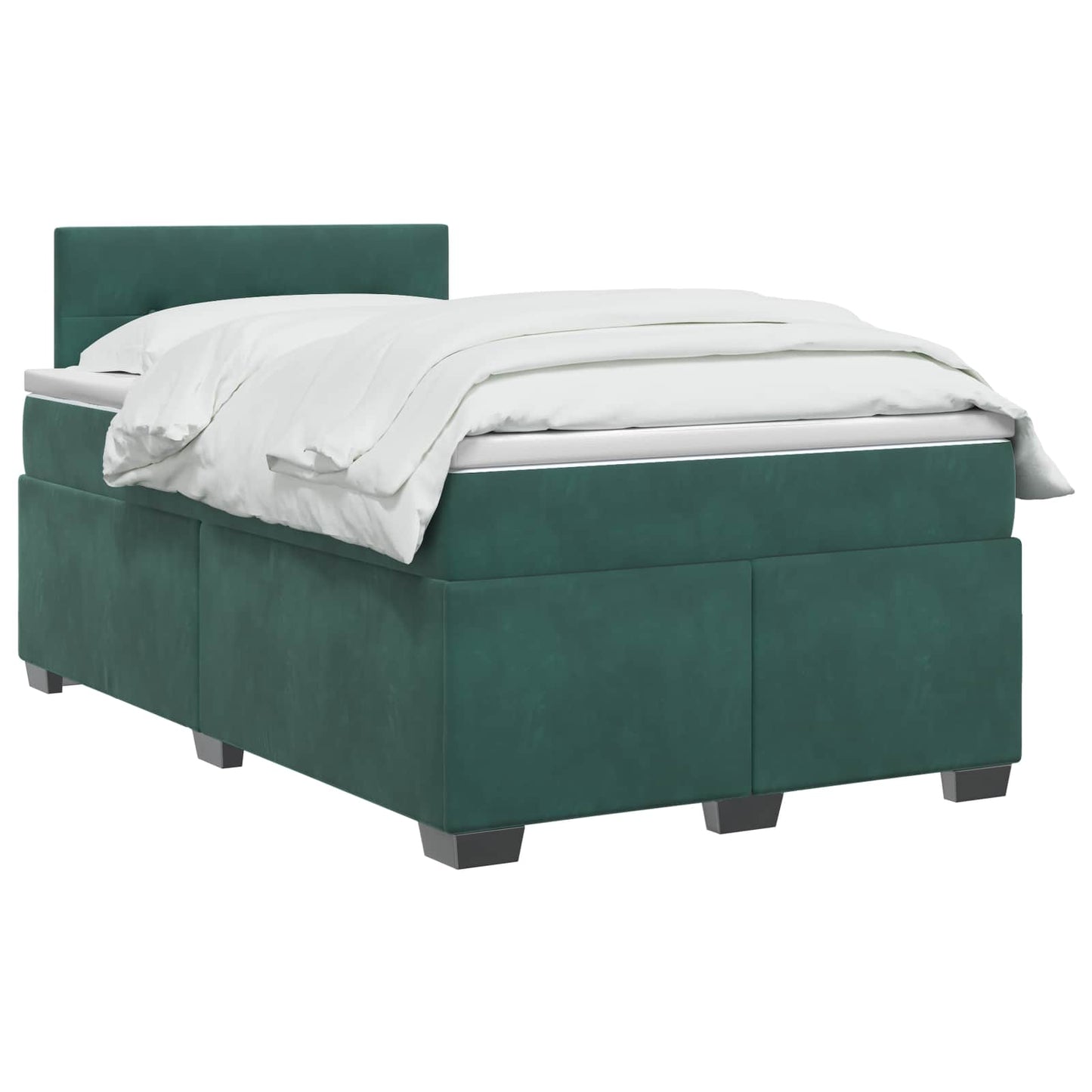Boxspringbed met matras Donkergroen 120 x 200 cm Fluweel