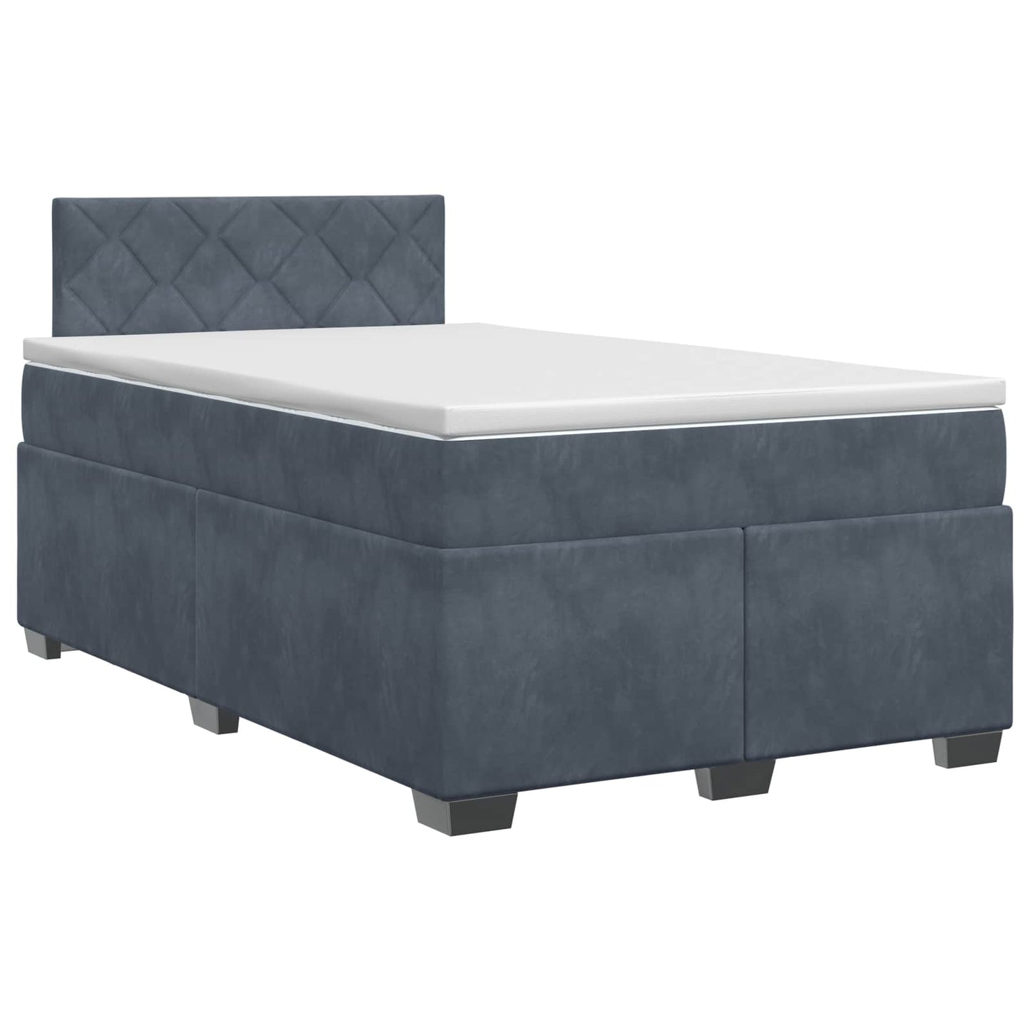 Boxspringbed met matras Donkergrijs 120 x 200 cm Fluweel