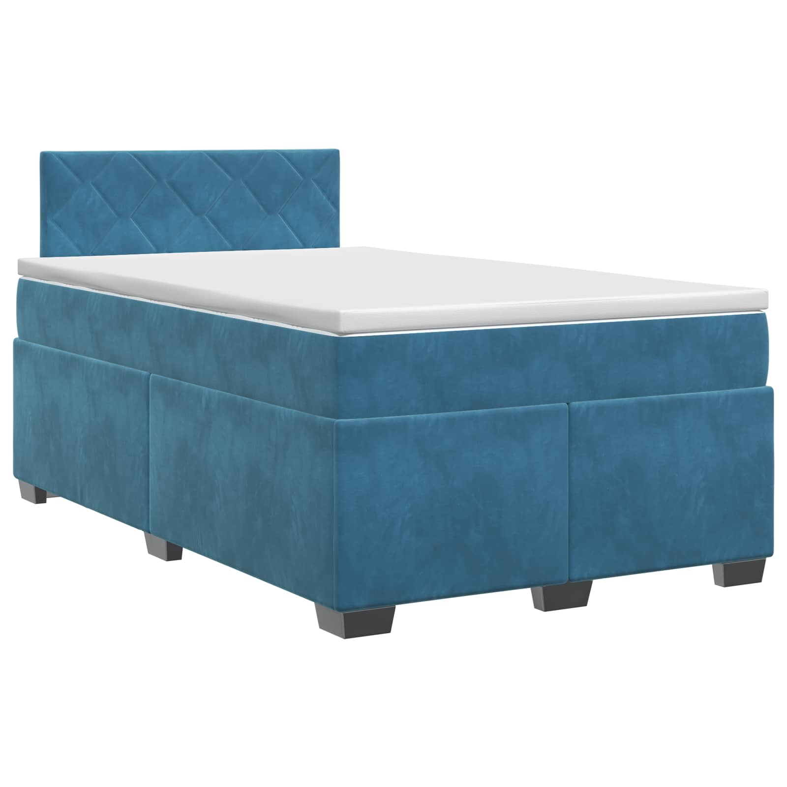 Boxspringbed met matras Donkerblauw 120 x 200 cm Fluweel