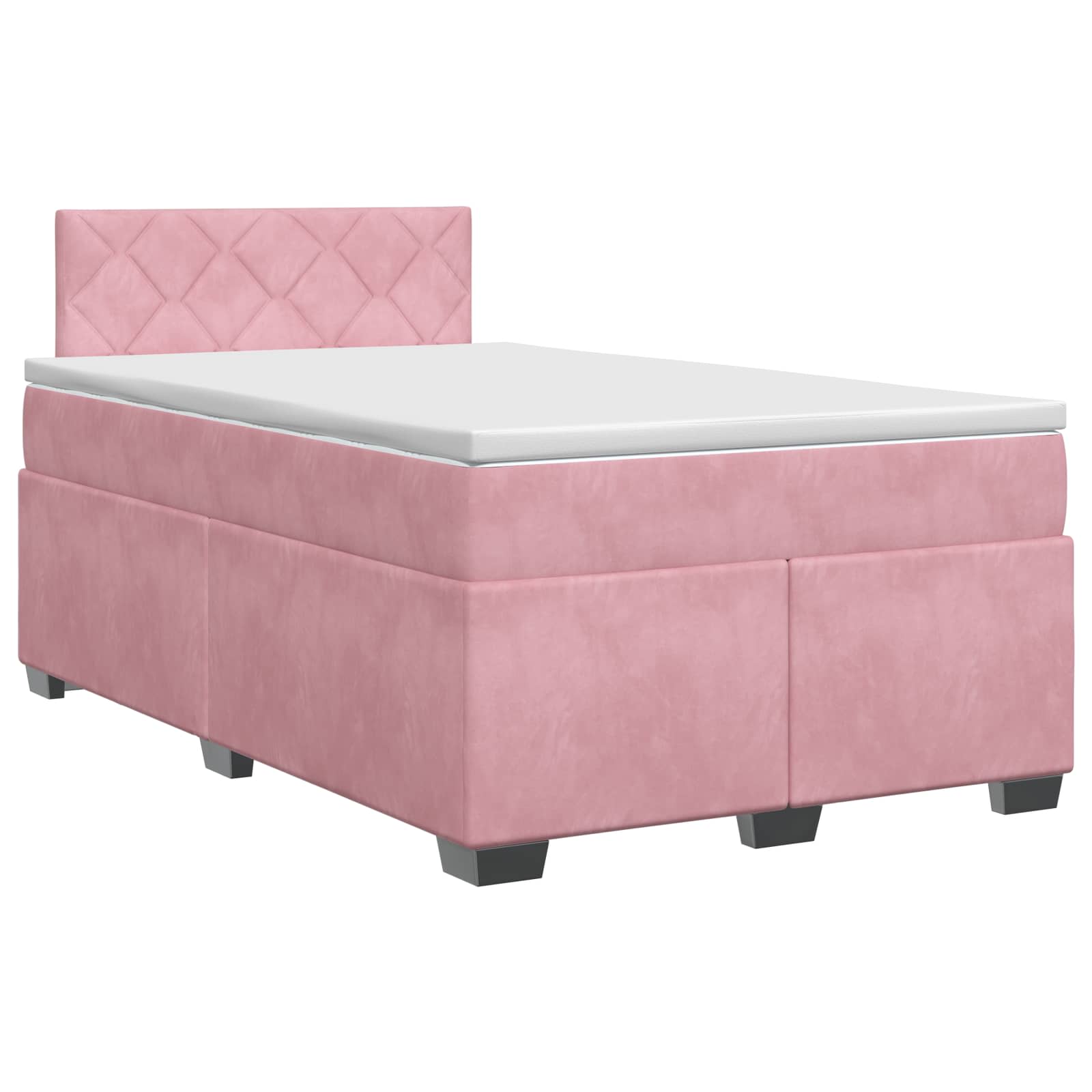 Boxspringbed met matras Roze 120 x 200 cm Fluweel