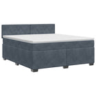 Boxspringbed met matras 140x190 cm donkergrijs fluweel