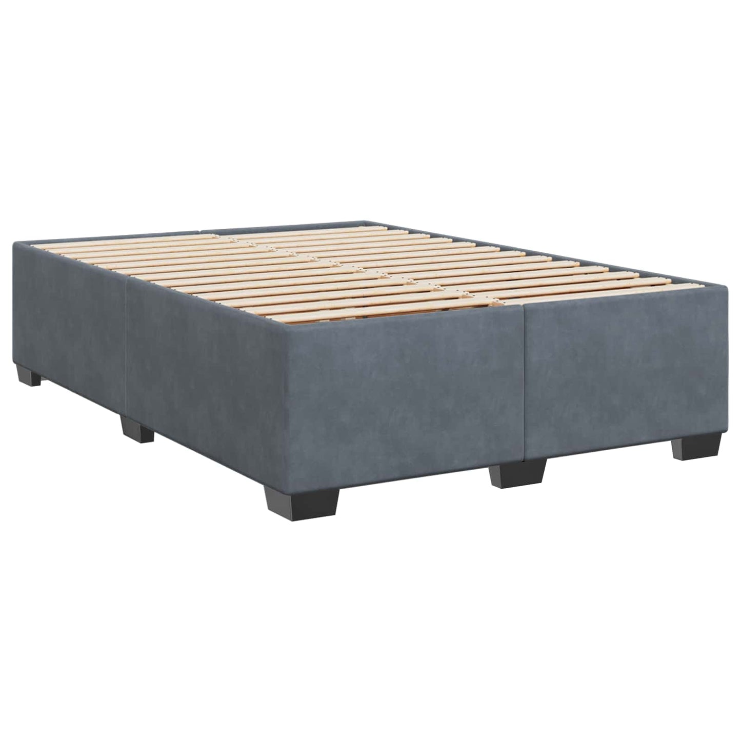 Boxspringbed met matras Donkergrijs 140 x 190 cm Fluweel