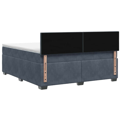 Boxspringbed met matras Donkergrijs 140 x 190 cm Fluweel