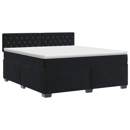 Boxspringbed met matras Zwart 140 x 190 cm Fluweel