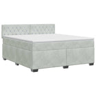 Boxspringbed 140x200 cm lichtgrijs fluweel