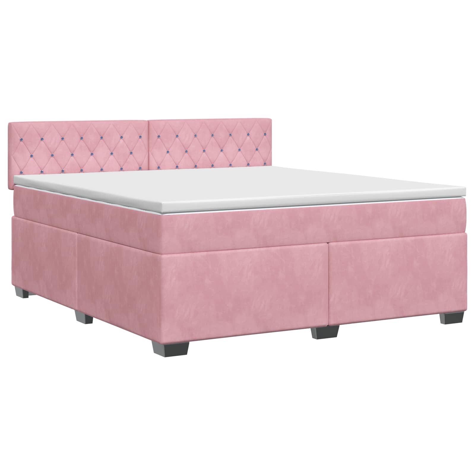 Boxspringbed met matras Roze 140 x 200 cm Fluweel
