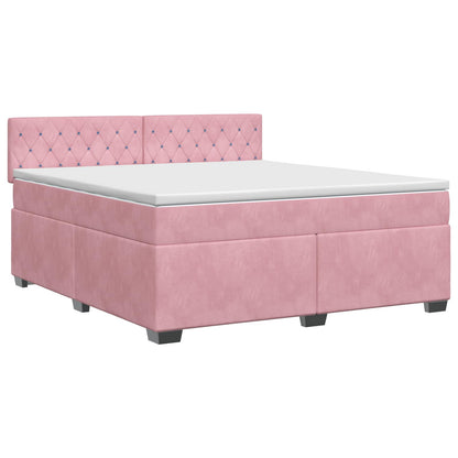 Boxspringbed met matras Roze 140 x 200 cm Fluweel