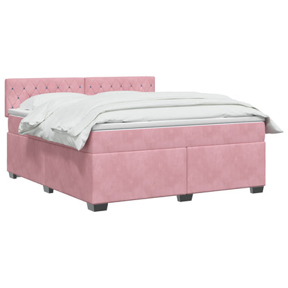 Boxspringbed met matras Roze 140 x 200 cm Fluweel