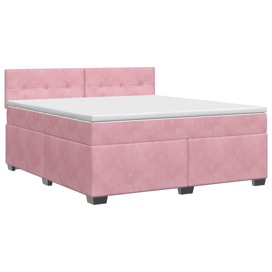 Boxspringbed met matras Roze 140 x 200 cm Fluweel