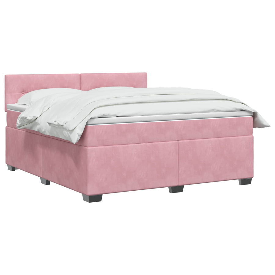 Boxspringbed met matras Roze 140 x 200 cm Fluweel