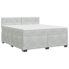 Boxspringbed met matras Lichtgrijs 160x200 cm