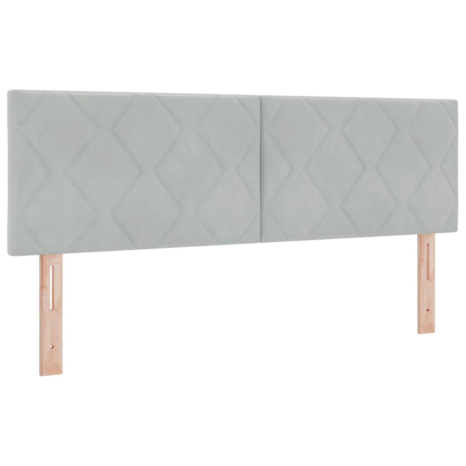Boxspringbed met matras Lichtgrijs 160 x 200 cm Fluweel