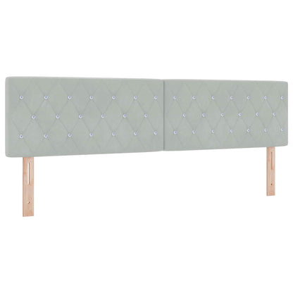 Boxspringbed met matras Lichtgrijs 180 x 200 cm Fluweel