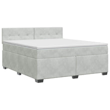 Boxspringbed met matras Lichtgrijs 180 x 200 cm Fluweel