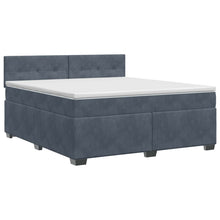 Boxspringbed met matras Donkergrijs 180 x 200 cm Fluweel