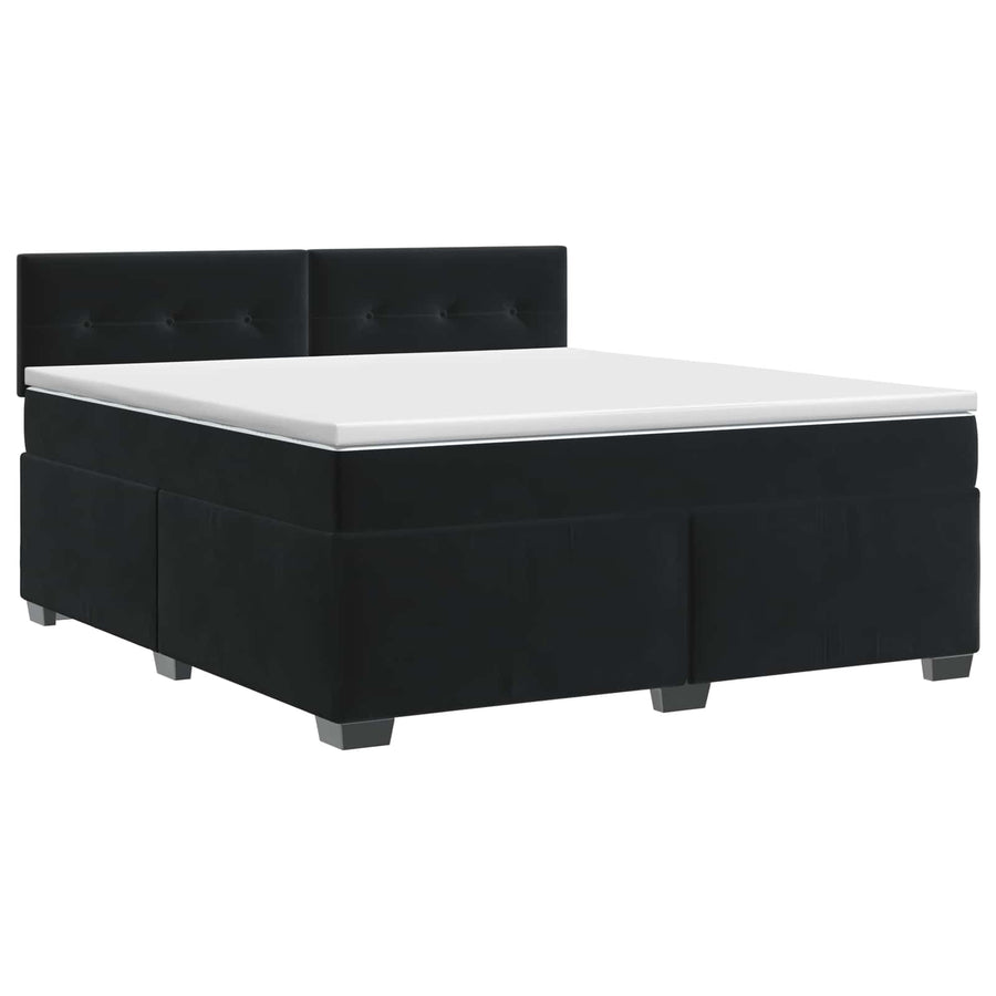 Boxspringbed met matras Zwart 180 x 200 cm Fluweel