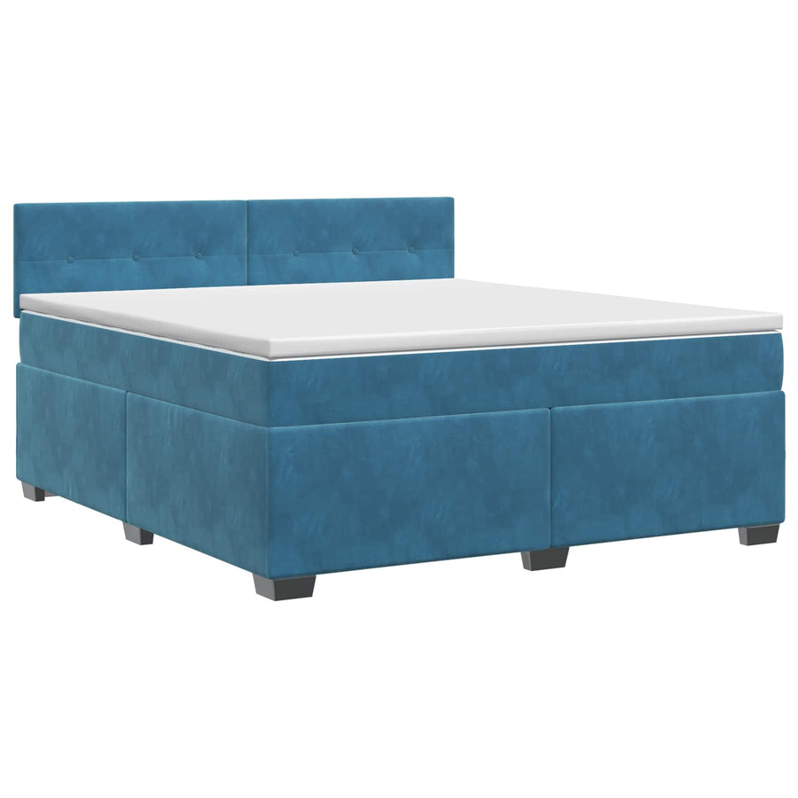 Boxspringbed met matras Donkerblauw 180 x 200 cm Fluweel