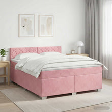 Boxspringbed met matras Roze 140 x 200 cm Fluweel