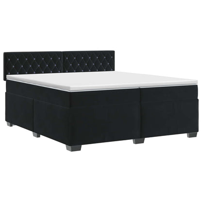 Boxspringbed met matras Zwart 200 x 200 cm Fluweel