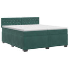 Boxspringbed met matras 200x200 cm donkergroen fluweel