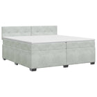 Boxspringbed met matras lichtgrijs 200x200 cm