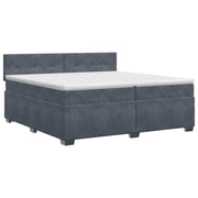 Boxspringbed met matras 200x200 cm donkergrijs fluweel