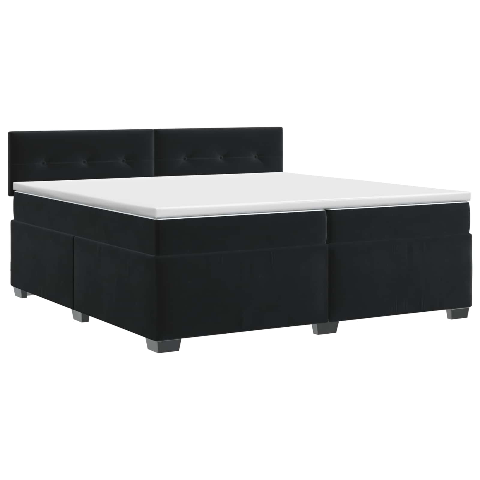 Boxspringbed met matras Zwart 200 x 200 cm Fluweel