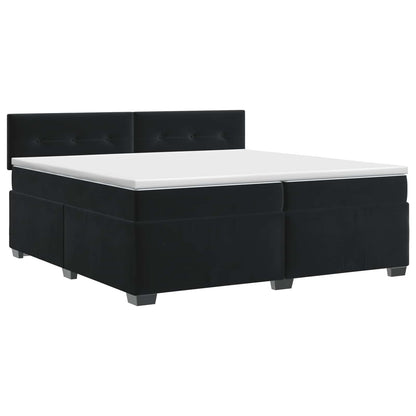 Boxspringbed met matras Zwart 200 x 200 cm Fluweel