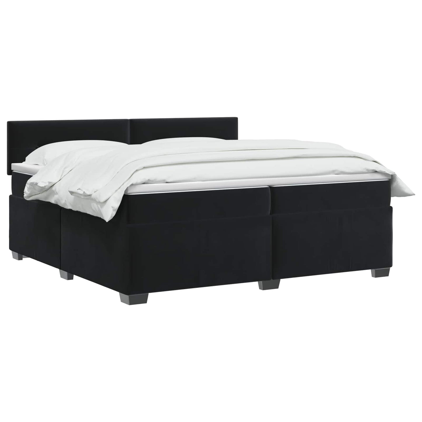 Boxspringbed met matras Zwart 200 x 200 cm Fluweel