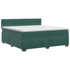 Boxspringbed met matras 200x200 cm donkergroen fluweel