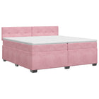 Boxspringbed met matras 200x200 cm roze fluweel