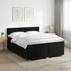 Boxspringbed 200x200 cm zwart fluweel