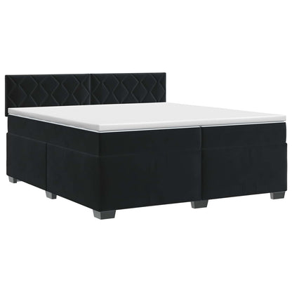 Boxspringbed met matras Zwart 200 x 200 cm Fluweel