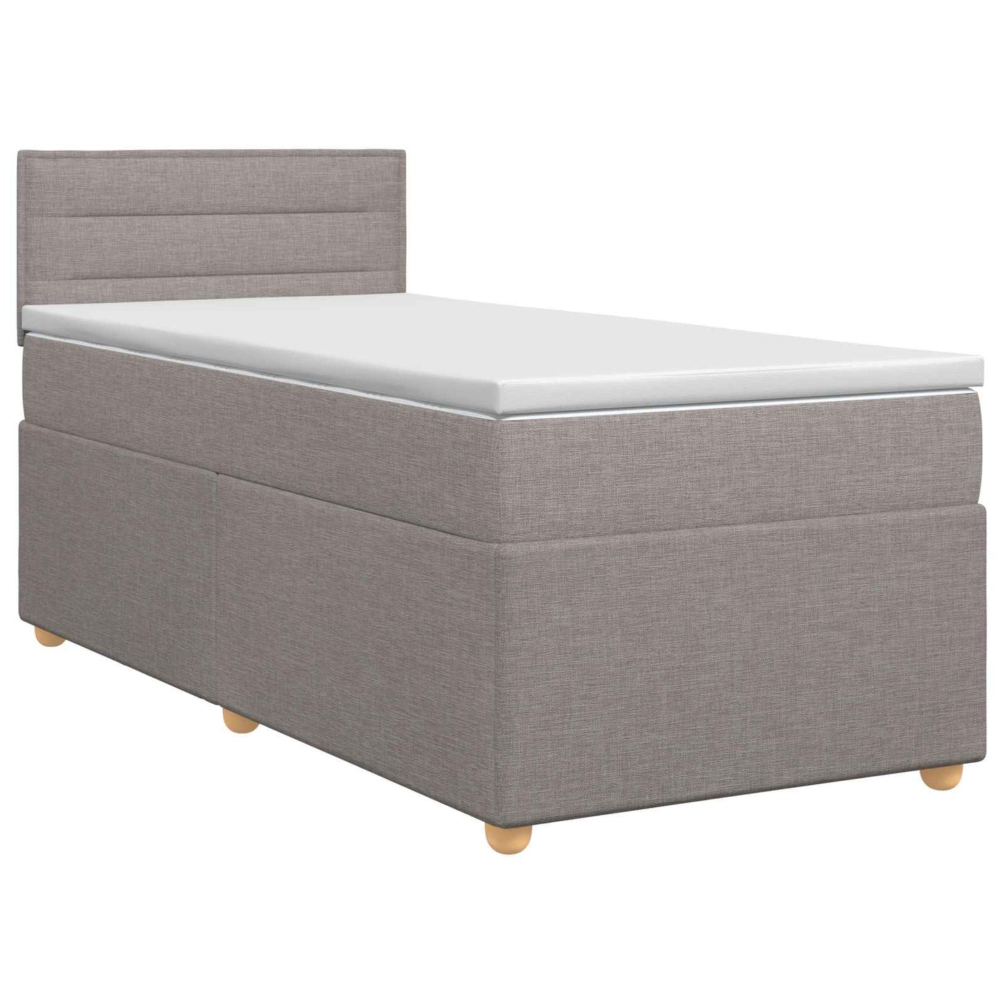 Boxspringbed met matras met hoofdeinde Taupe 80 x 200 cm Stof