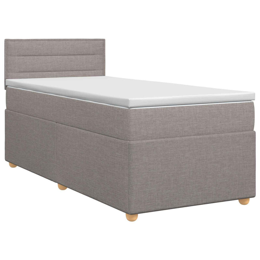 Boxspringbed met matras met hoofdeinde Taupe 80 x 200 cm Stof