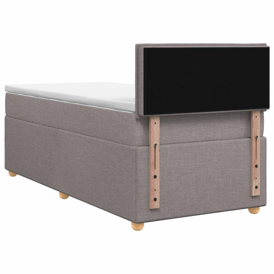 Boxspringbed met matras met hoofdeinde Taupe 80 x 200 cm Stof