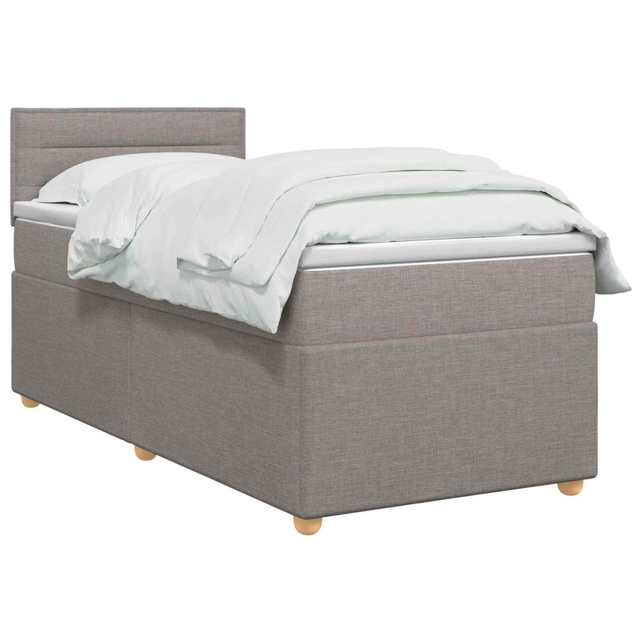 Boxspringbed met matras met hoofdeinde Taupe 80 x 200 cm Stof