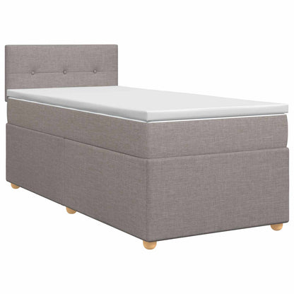 Boxspringbed met matras met hoofdeinde Taupe 80 x 200 cm Stof