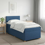 Boxspringbed met matras 100x200 cm blauw