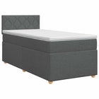 Boxspringbed met matras 80x200 cm donkergrijs