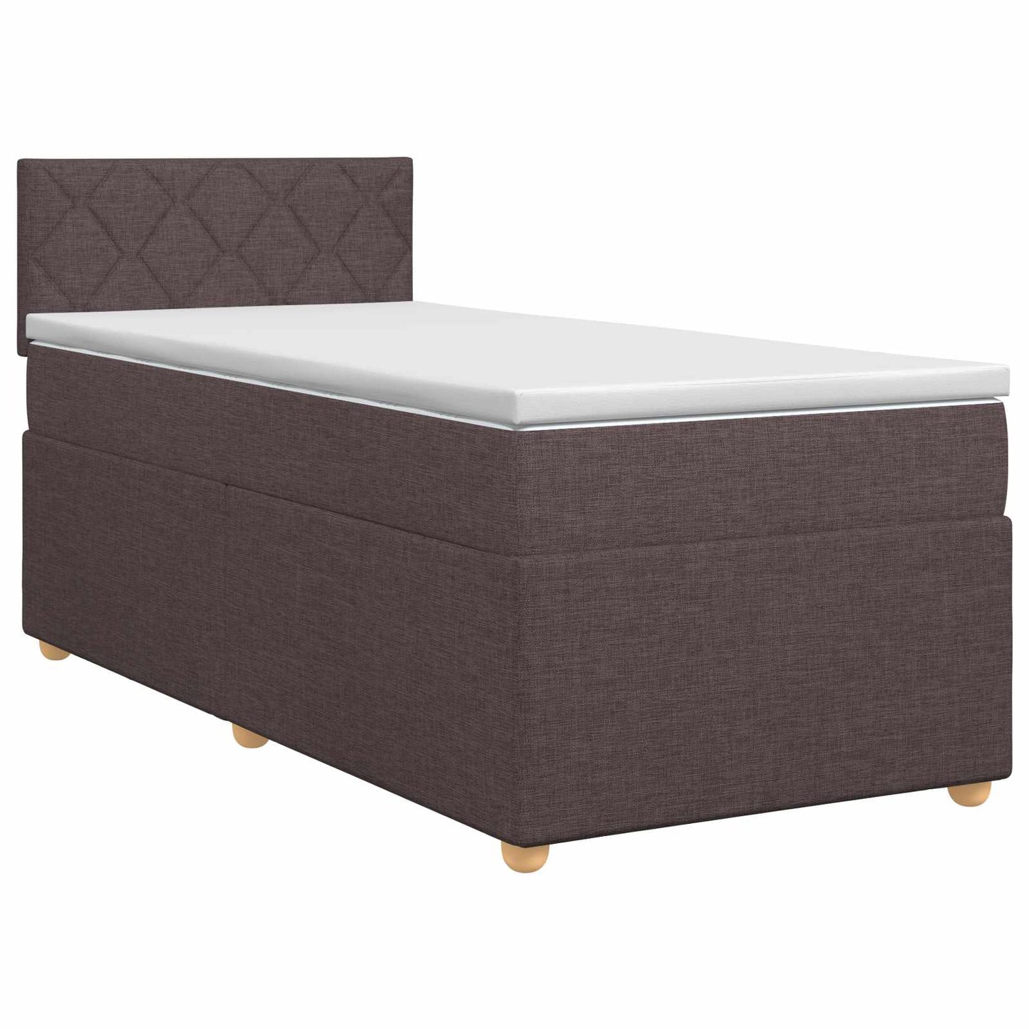 Boxspringbed met matras Donkerbruin 80 x 200 cm Stof