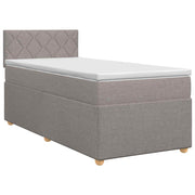 Boxspringbed 80x200 cm taupe met matras