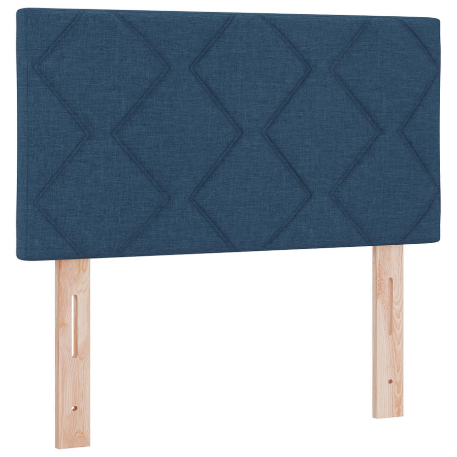 Boxspringbed met matras met hoofdeinde Blauw 80 x 200 cm Stof